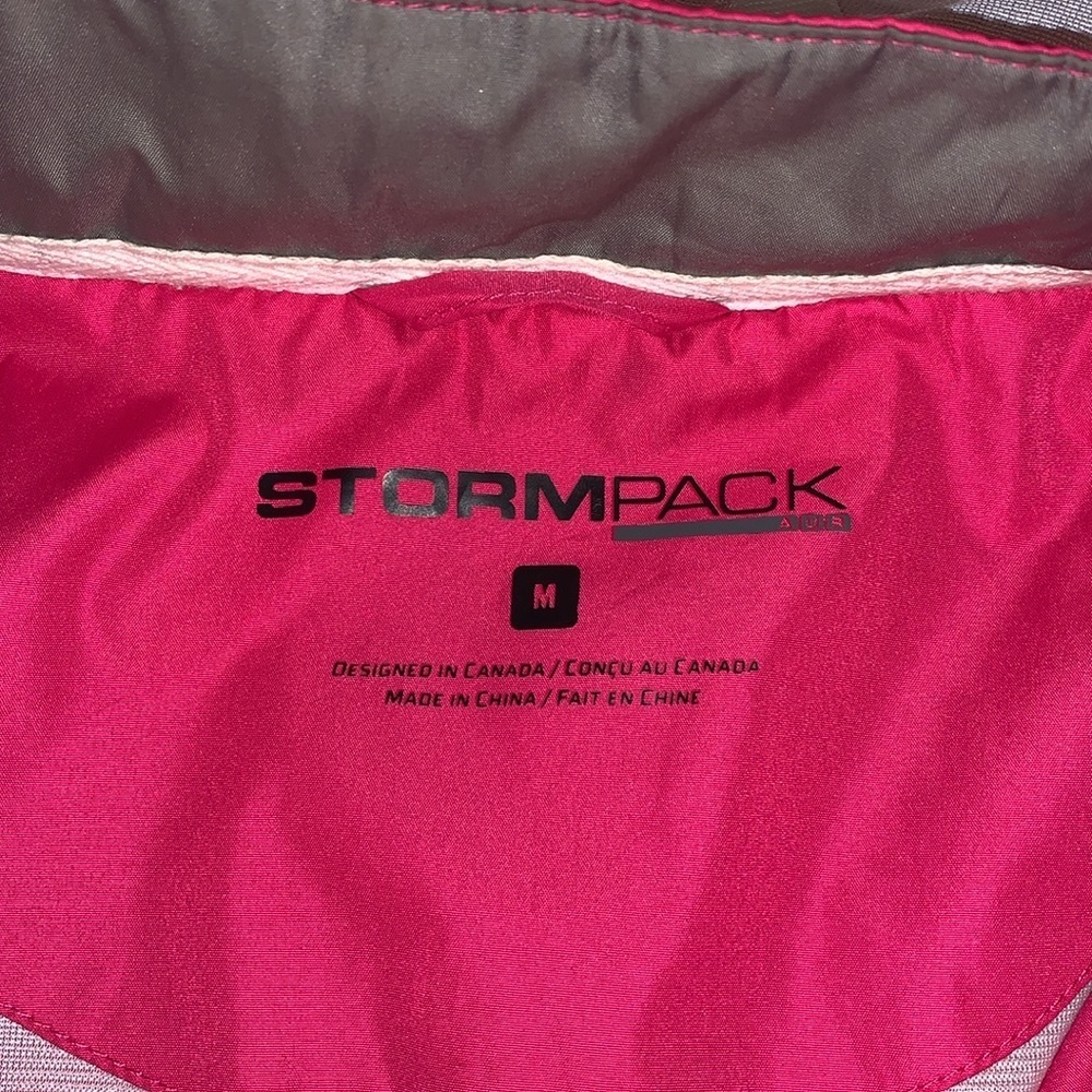 StormPack Windbreaker. Size Medium. Pink and White. - Picture 2 of 9